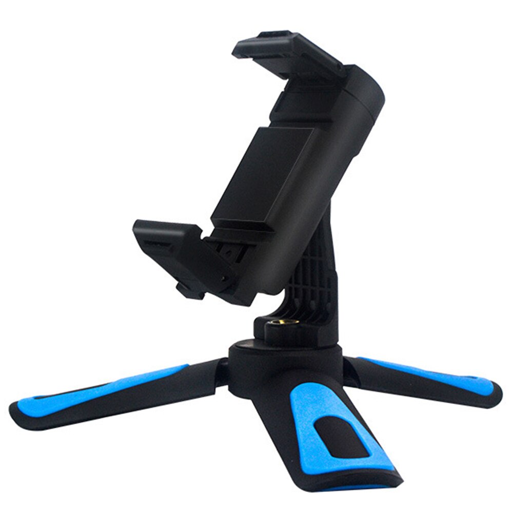 Uchwyt telefonu 360 stopni obrót kąt widzenia wielofunkcyjny leniwy uchwyt stacjonarny telefon komórkowy plastikowy uchwyt trójkątny: Niebieski
