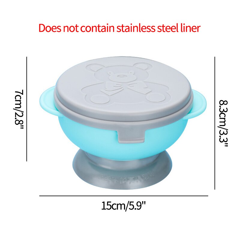 Ensemble de vaisselle en acier inoxydable, bol d&#39;alimentation pour bébés, enfants en bas âge, dessin animé Anti-chute, ensemble de nourriture thermique, bol cuillère Spork: S1