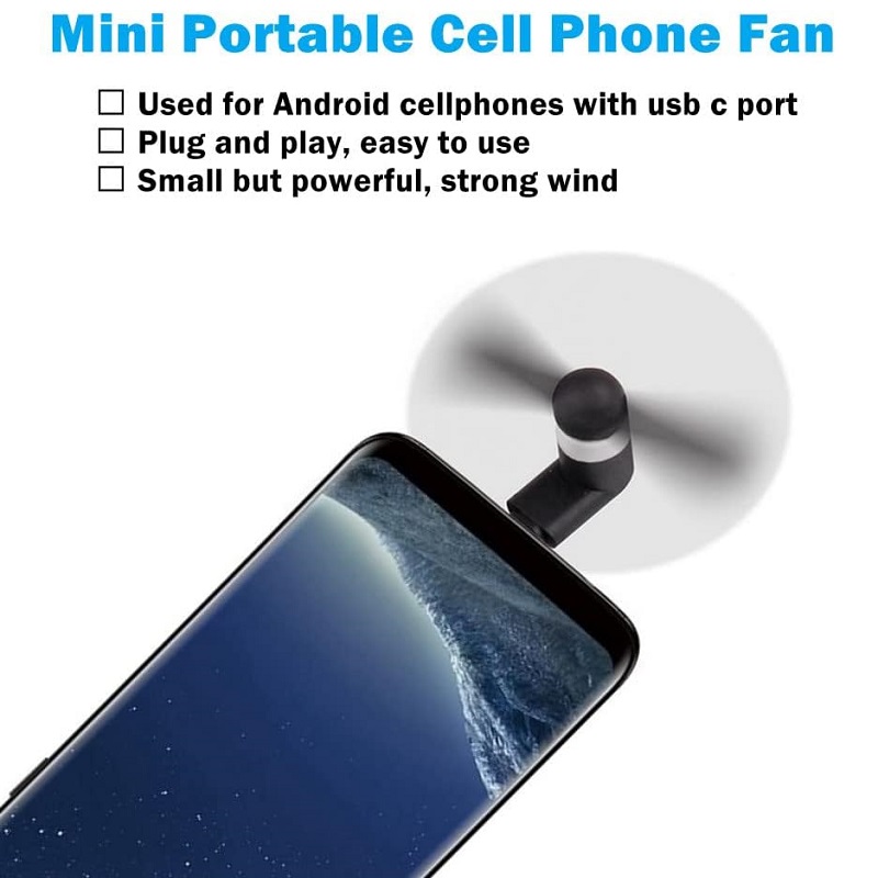 Ventilador para teléfono móvil Lightning/USB C para ventiladores de teléfono móvil iPhone Compatible con ventilador para teléfono inteligente iPhone16/15 tipo C