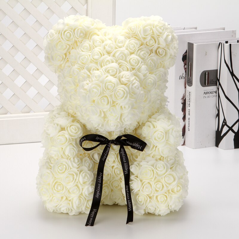Bamse af roser valentinsdag boligdekoration tilbehør bryllup dekorative blomster jul kæreste: 22 40cm