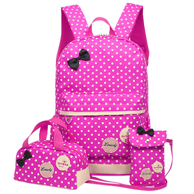 3 Sets Kids Schoolbag Girls School Backpacks Cute Printing Travel Bagpack School Bag Canvas Zipper School Bags 2022