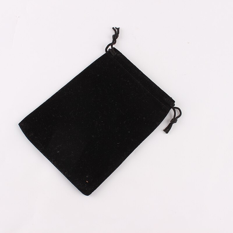 10pcs/lot 10*14cm Mini Velvet Drawstring Bag Jewel Accessories Storage Bags Packing Pouch: Black