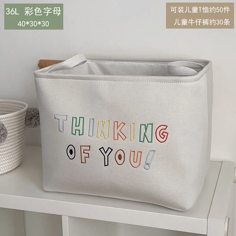 Caja de almacenamiento de dibujos animados, armario de tela a prueba de polvo para juguetes de niños, caja de almacenamiento de ropa, Cubo de almacenamiento portátil para dormitorio: Azul