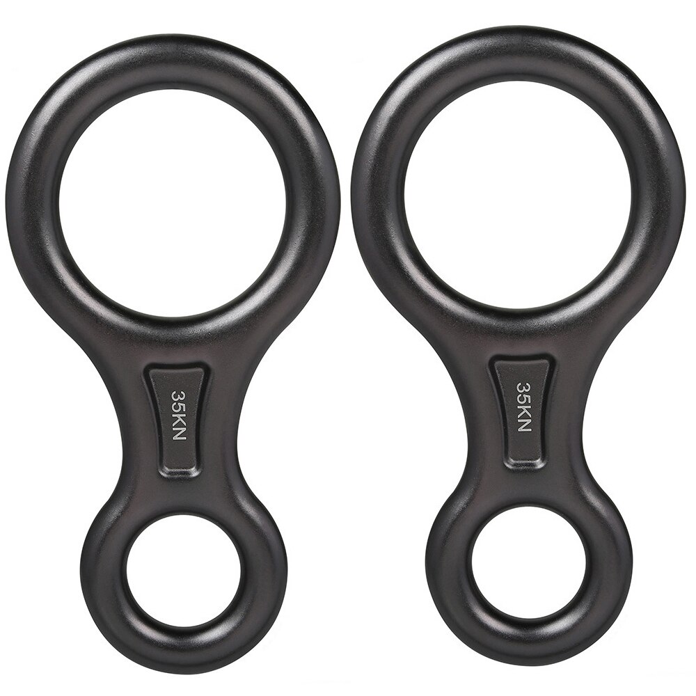 Climbing Gear Downhill Equipment 35KN Rescue Figure 8 Descender Carabiner Rigging Plate for Climbing Belaying Rappelling Device: Gray2