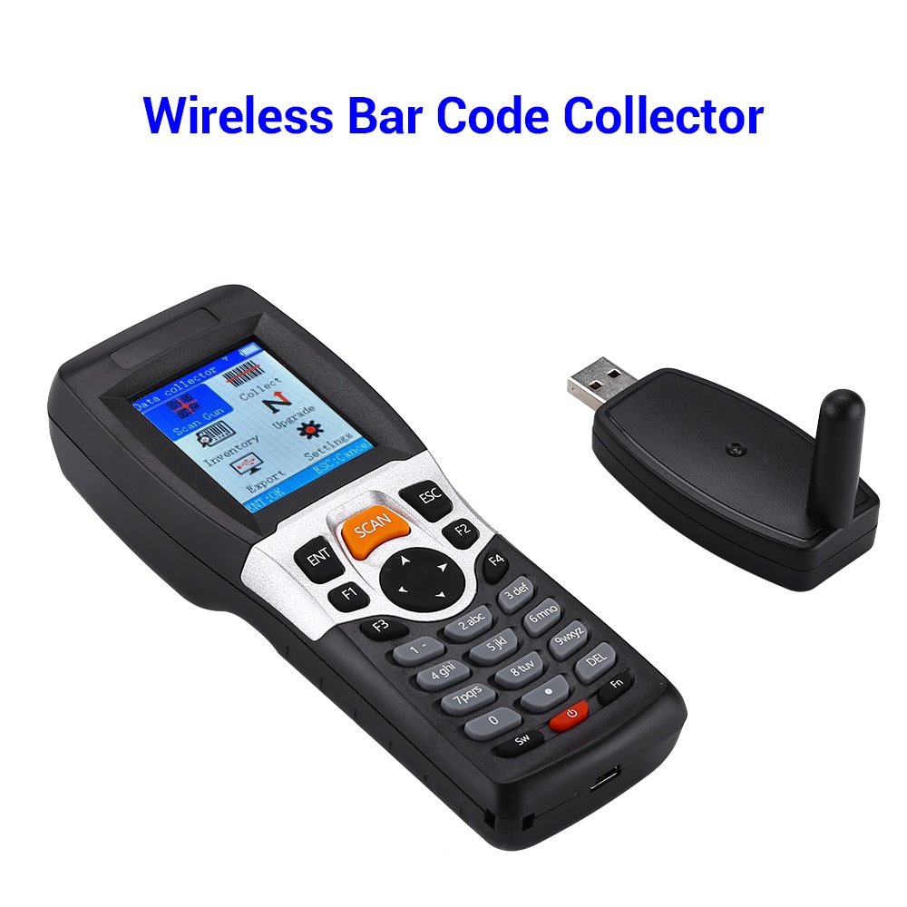 Wireless Barcode Scanner Collector Portable Data Terminal Inventory Device USB Barcode Scanner 1D PDT with TFT Color LCD Screen