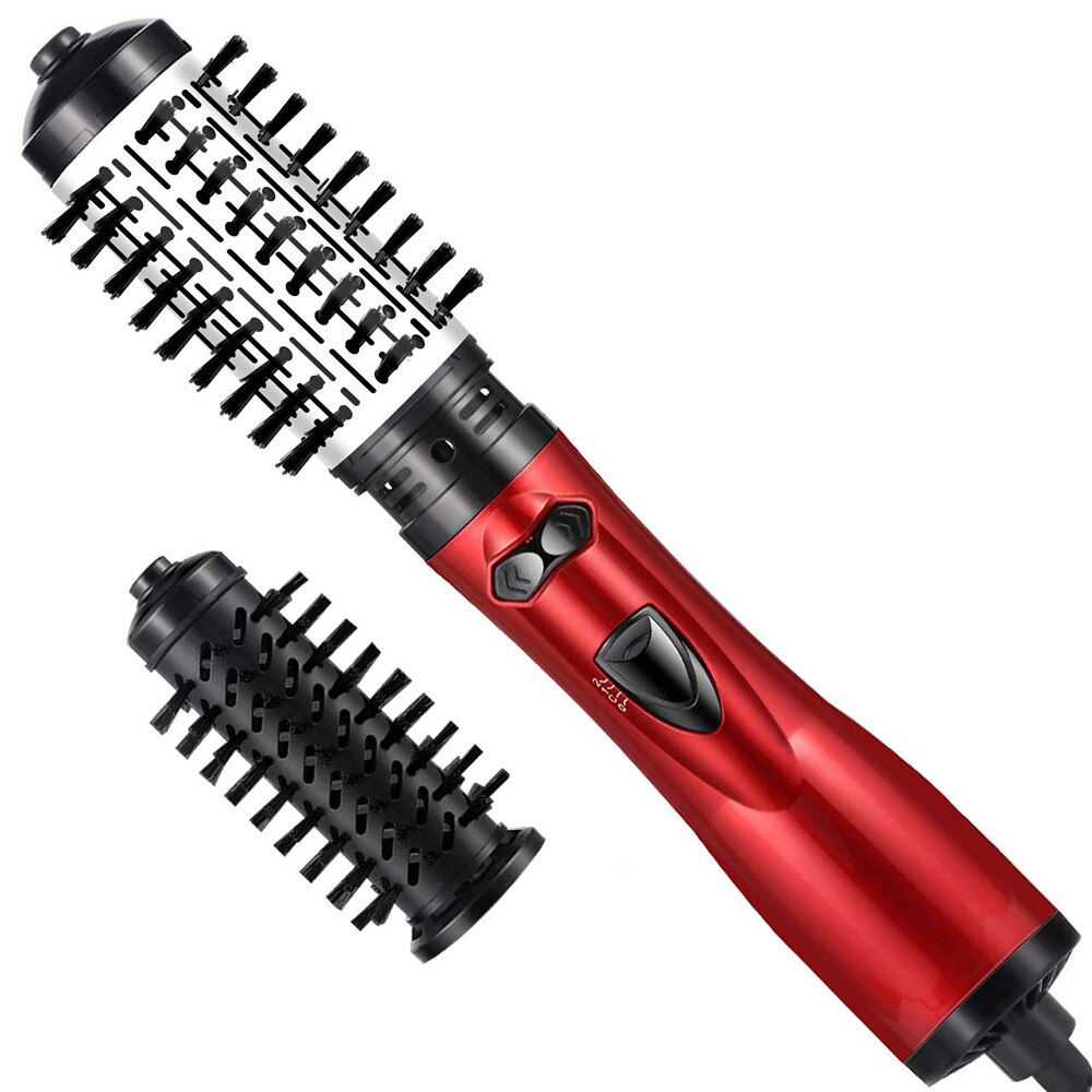 Hair Dryer Brush 3-in-1 Round Air Spin Brush Kit for Styling and Frizz Control Negative Ionic Blow Hair Dryer Brush: US Plug / Red