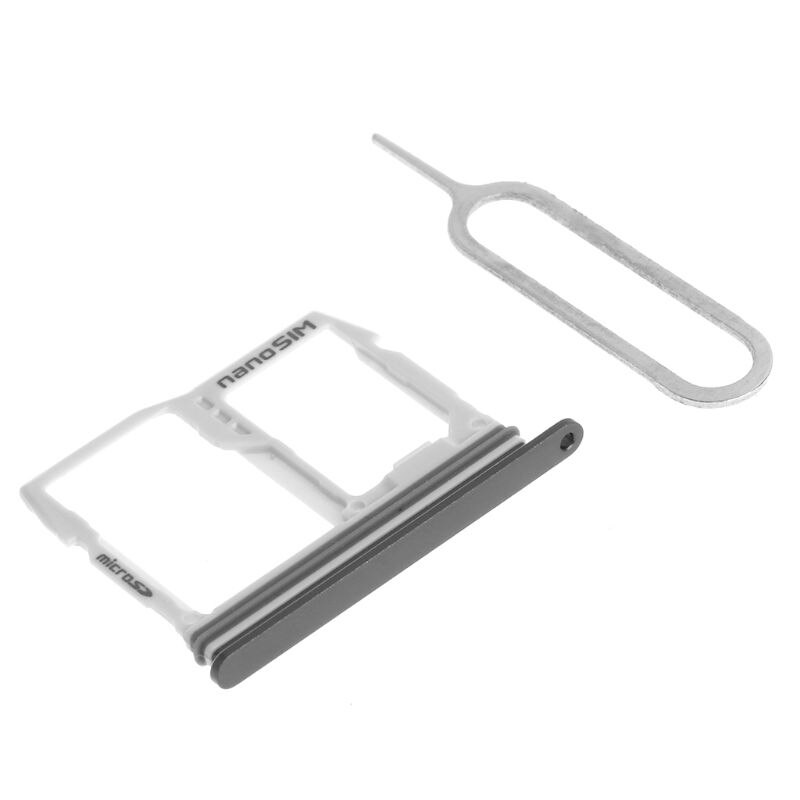 SIM Card Tray Slot Holder + Micro SD Memory Sim Holder Adapter For LG G6 US997 VS988: black