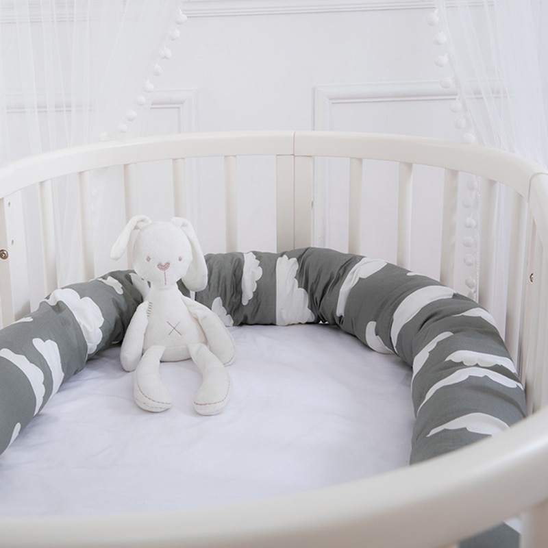 Newborn Baby Bed Bumper Children long Pillow Bumper Infant Crib Fence Cotton Cushion Kids Room Bedding Decoration YZL008