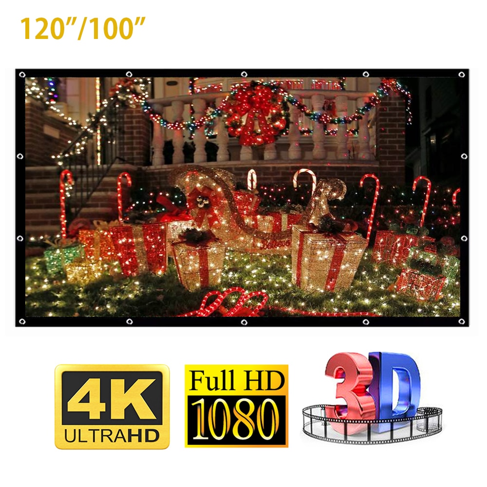 16:9 Hight-density Portable Folding Sotf Screen Home Outdoor KTV office 3d HD projector screen projection screen Home Beamer