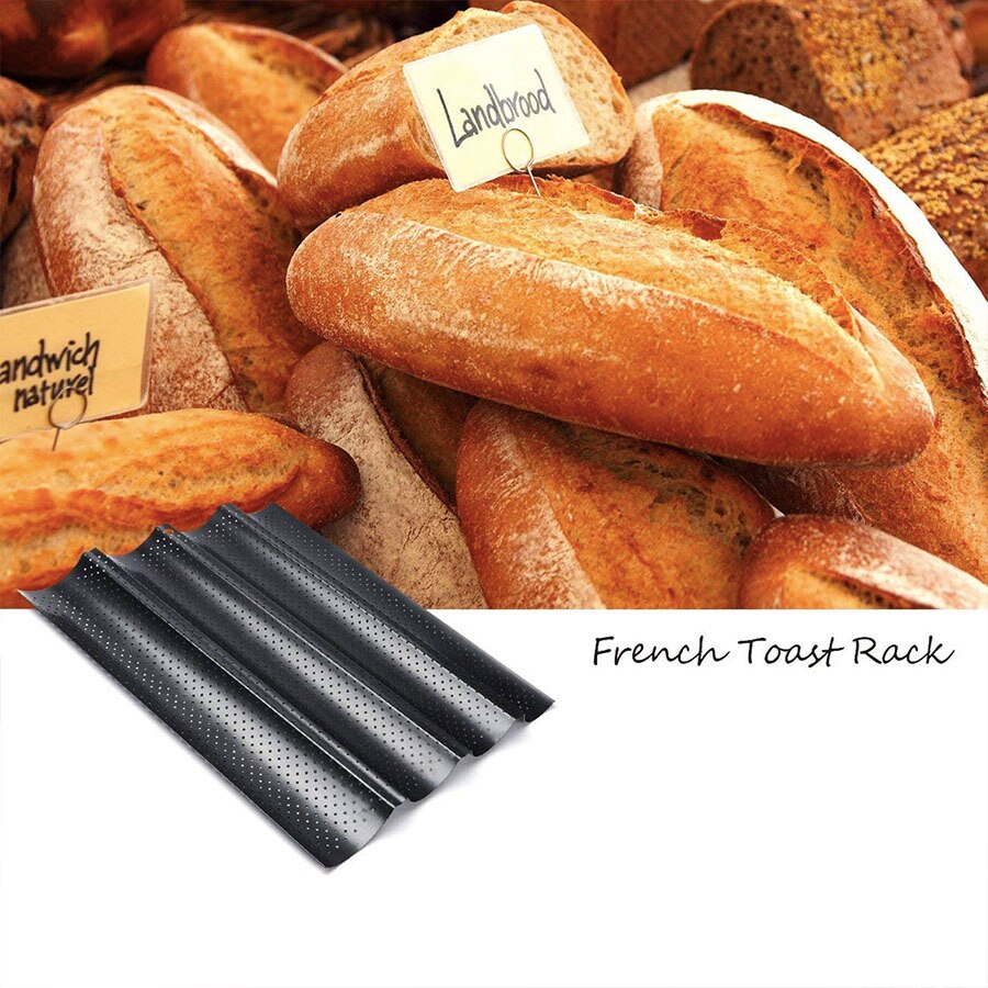 2/3/4pcs Non-Stick Bread Pans Baking utensils Tray Pastry Tools Loaf Baguette Mold Loaves Baking Tray Baguette Pan Bakeware