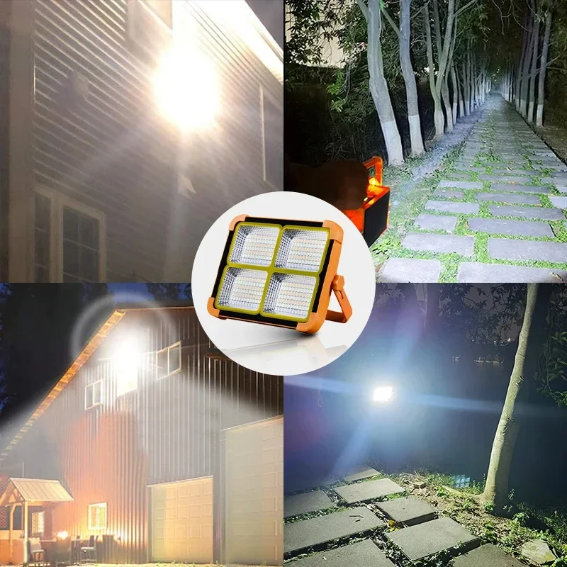 Eesbao bærbar solcellelanterne led-teltlampe genopladelig lanterne nødlampe natmarkedslampe udendørs campingpærelampe