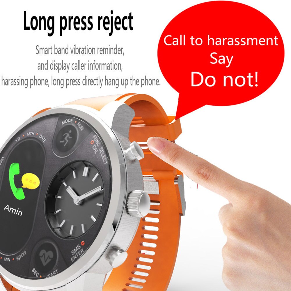 Maxinrytec T3Pro Smartwatch - Dual Time Sport Activity Tracker - IP68 Waterproof - For Men
