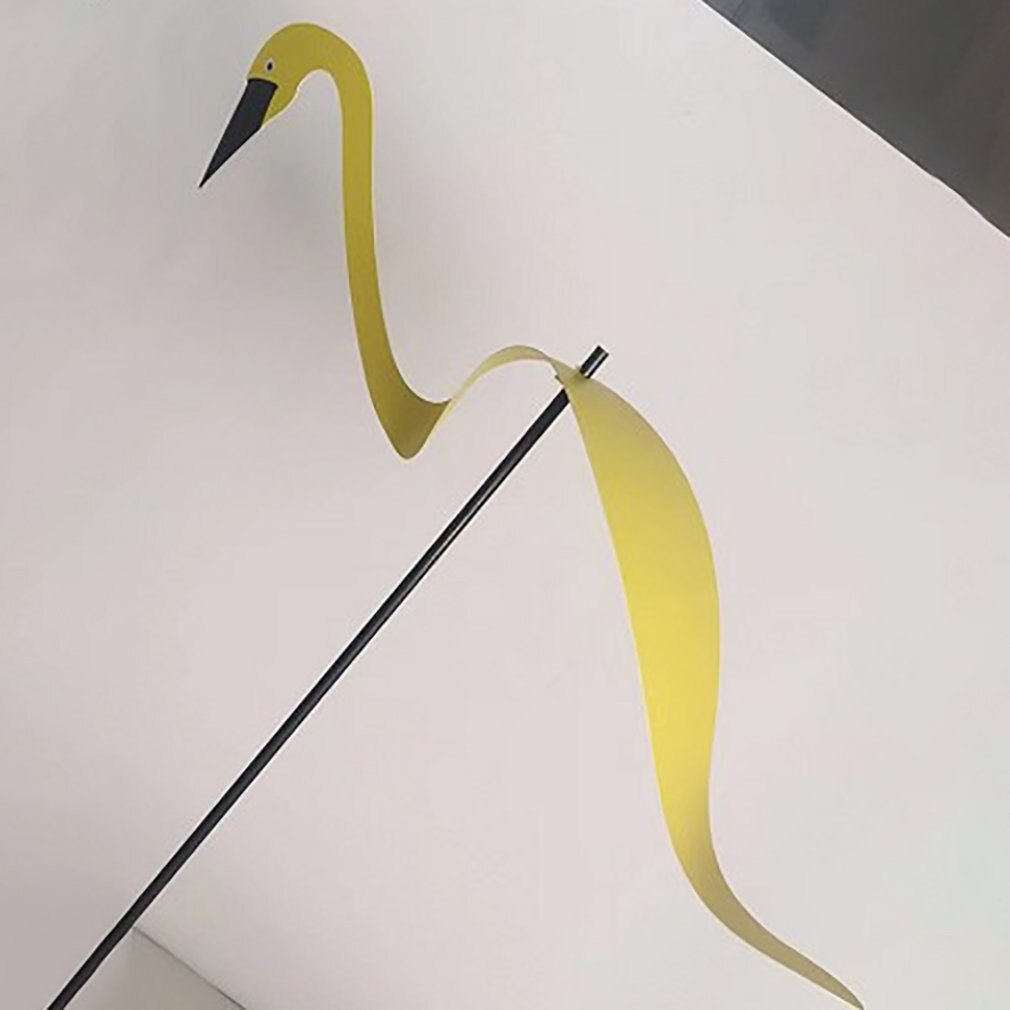 Tuin Flamingo Wind Indicator Grillige Roterende Vogel Sculptuur Absoluut Prachtige Unieke Dynamische Vogel Tuin Yard Decoratie: Yellow bird