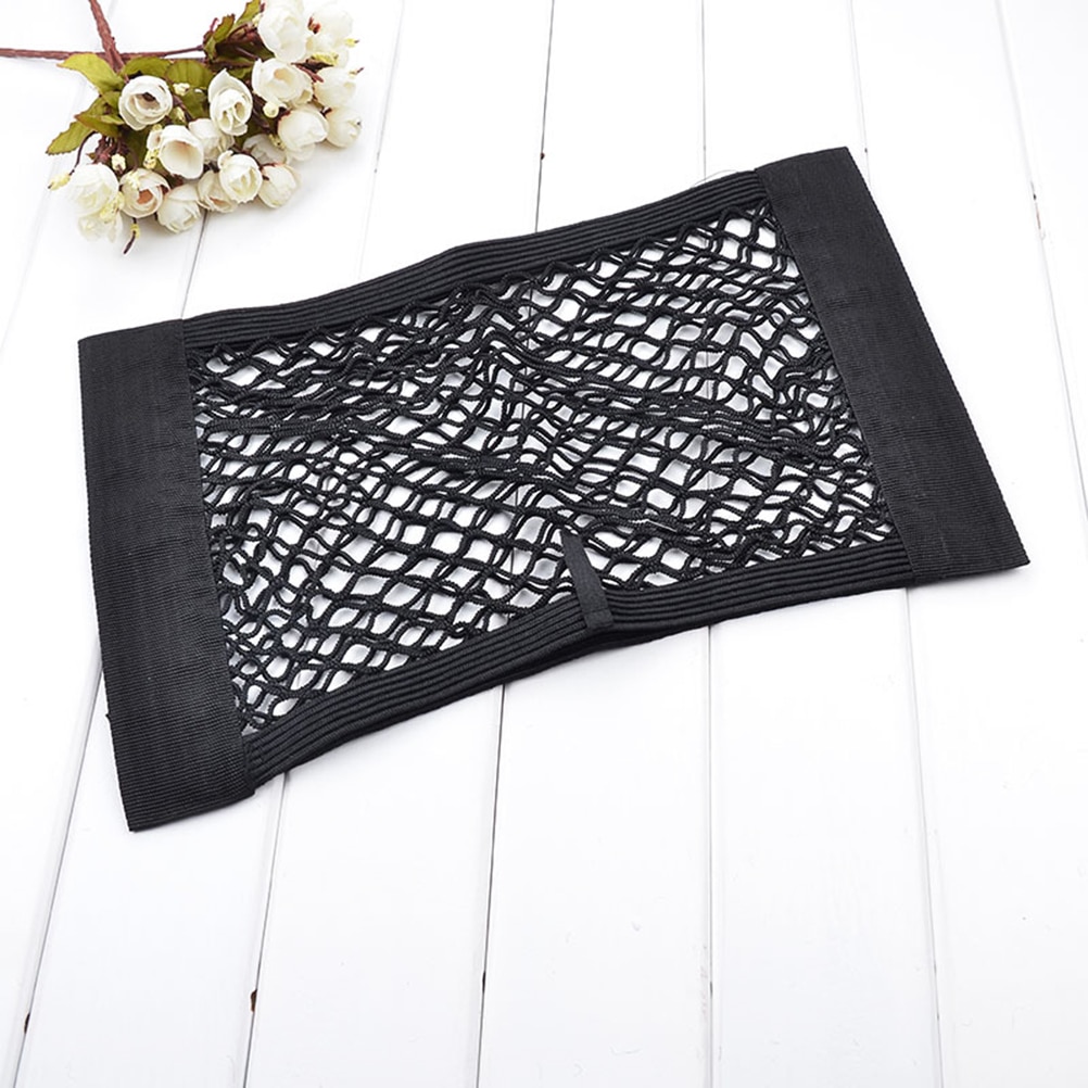 40*25cm bil bagasjerom boks oppbevaringsveske netting nett bag bil styling bagasjeholder lomme klistremerke universell mesh bagasje lomme organiserer