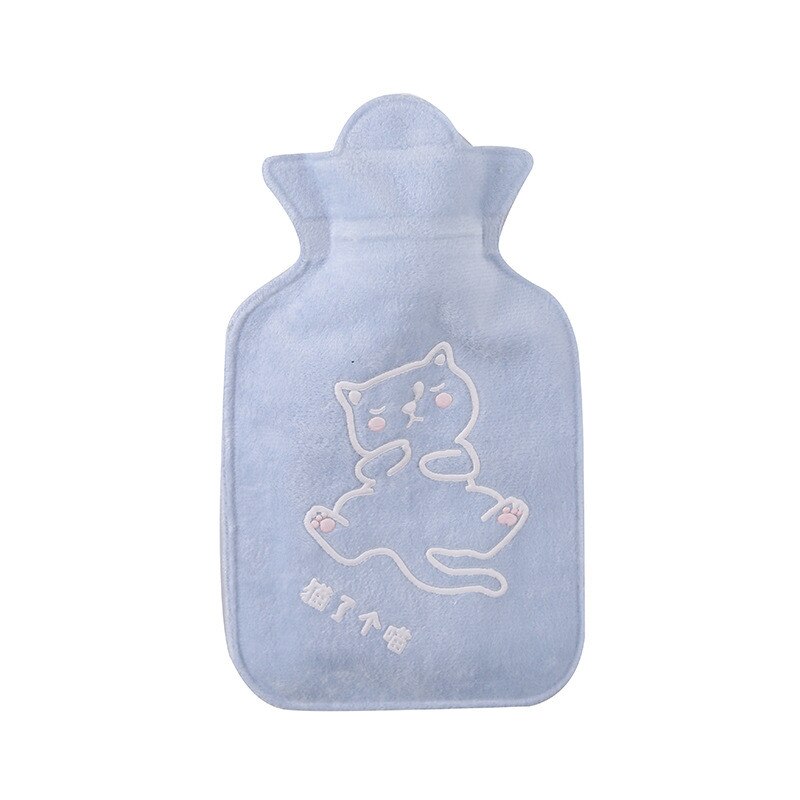 Neue Flasche Weichen Heißer-wasser Tasche Plüsch Student Durable Cartoon Tragbare Winter Warm Wärme Mehrweg Hand Wärmer: Blue cat