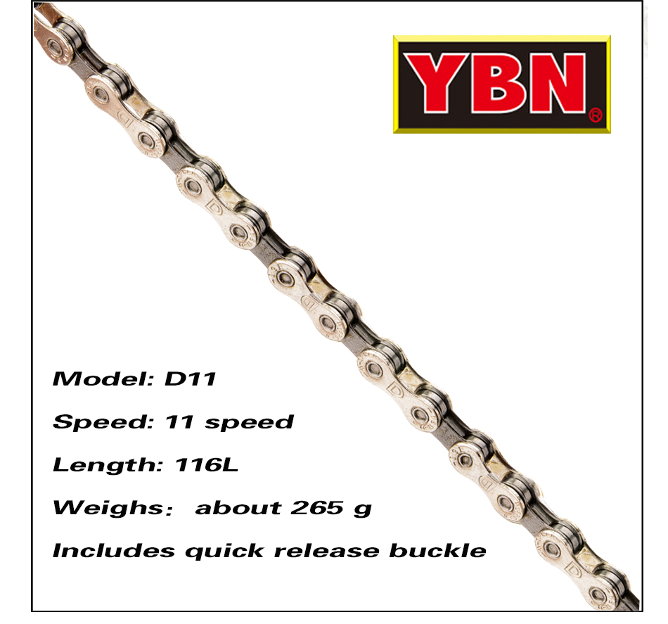YBN-cadena para bicicleta de montaña, 8/9/10/1/12 velocidades, compatible con SRAM SHIMANO, sin empaquetar