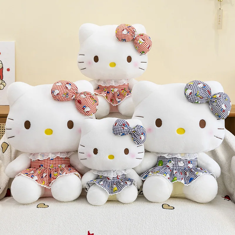 Hello Kitty Plüschtier Sanrio Plüschpuppe Kawaii Große Größe Kuscheltiere Hello Kitty Kissen Sofakissen Home Decor Kindergeschenk