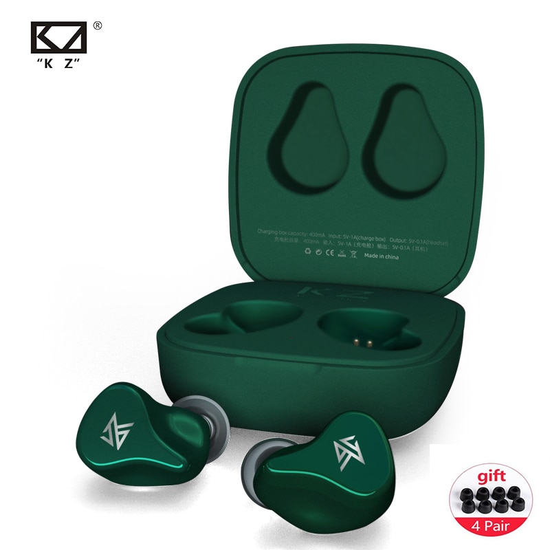 Kz Z1 Tws Echte Draadloze Oordopjes Kz Bluetooth 5.0 Oortelefoon 1DD Dynamische Headset Noise Cancelling Touch Control Kz S1 S1D s2 Zsx