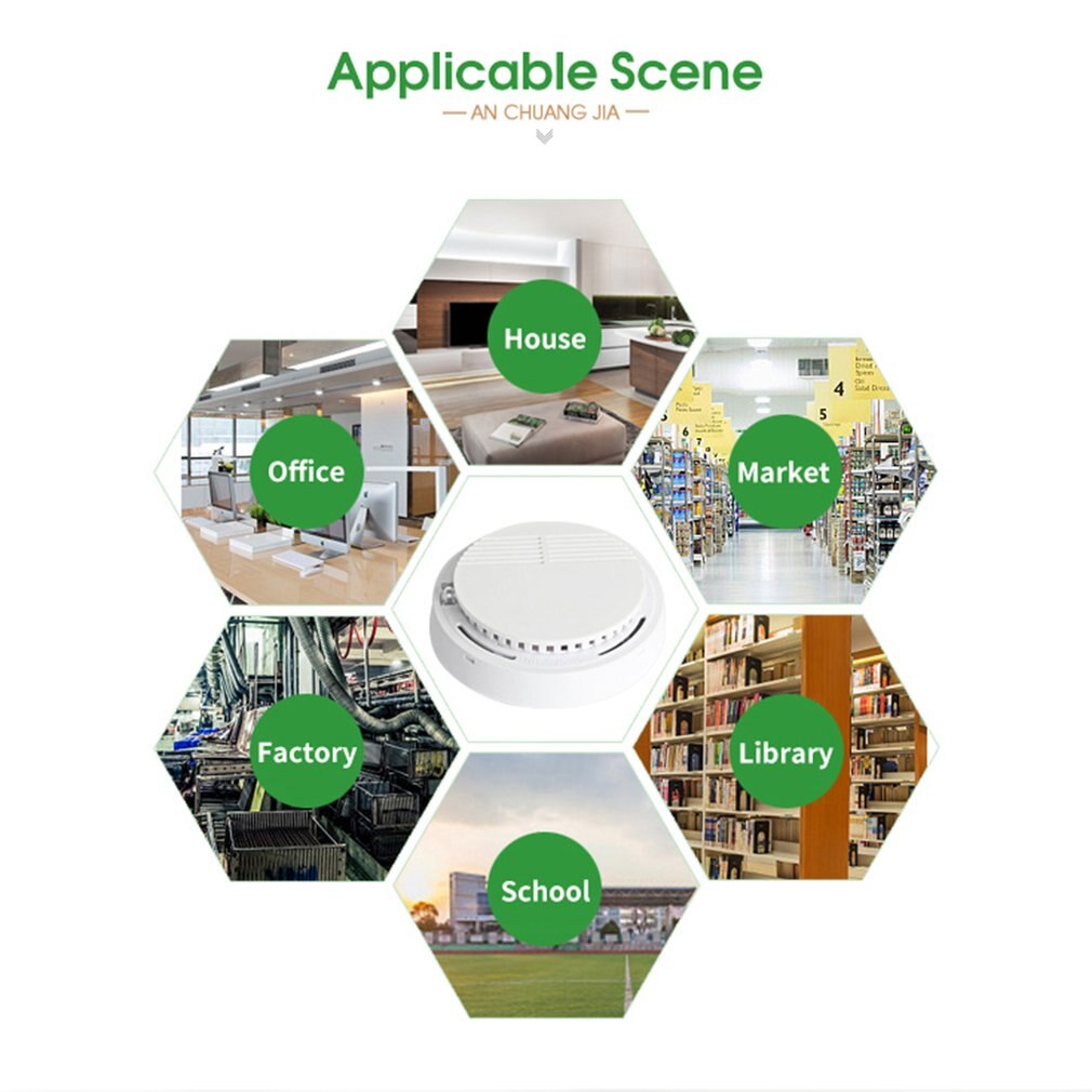 Announciator Independent Smoke Alarm Smoke Alarm Independent Smoke Detector Wireless Home Fire Sound And Light Sensor Sensor