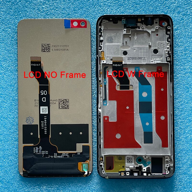6.67 &quot; opprinnelig til huawei honor 50 lite ntn -lx1 lcd-skjermramme berøringspanel digitizer til honor 50 lite ntn -l22l -skjerm