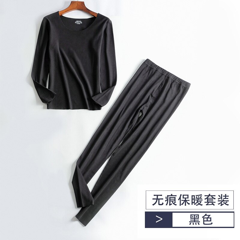 2 delar plus size l  -3xl termounderkläder dam vinterkläder varm kostym långkalsonger dam stor storlek: Svart / Xxxl
