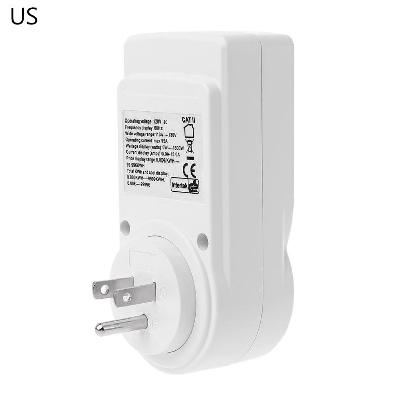 Digital Power Meter Socket US Plug Energy Meter Current Voltage Watt Electricity Cost Measuring Monitor Power Analyzer Ele