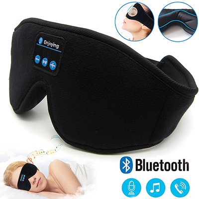 JINSERTA-auriculares inalámbricos 3D con Bluetooth 5,0, cinta para la cabeza para teléfono, auriculares suaves para dormir, mascarilla para dormir, música: E0047