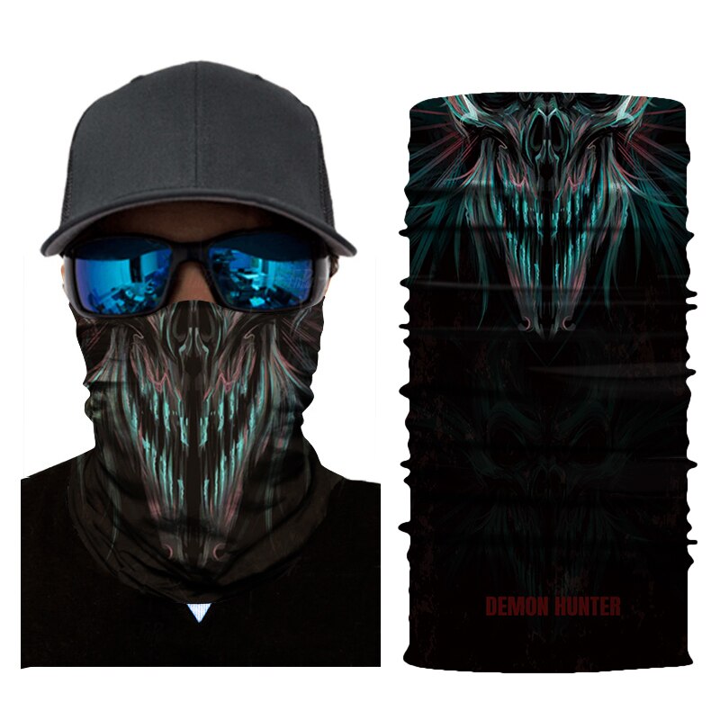 Motorfiets Bivakmuts Magic Hals Gezichtsmasker Nationale Vlag Ghost Skull Motor Motorbike Skiën Sjaal Bandana Head Shield Helm Heren: AC063