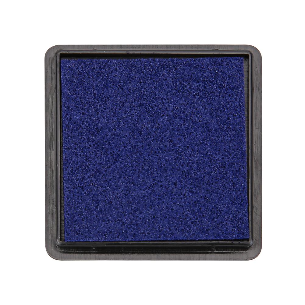 Almohadilla de tinta cuadrada con huella dactilar para DIY, tarjeta manualidades de papel para álbum de recortes, sello de sellado, almohadilla de tinta para decoración de boda: Dark Blue