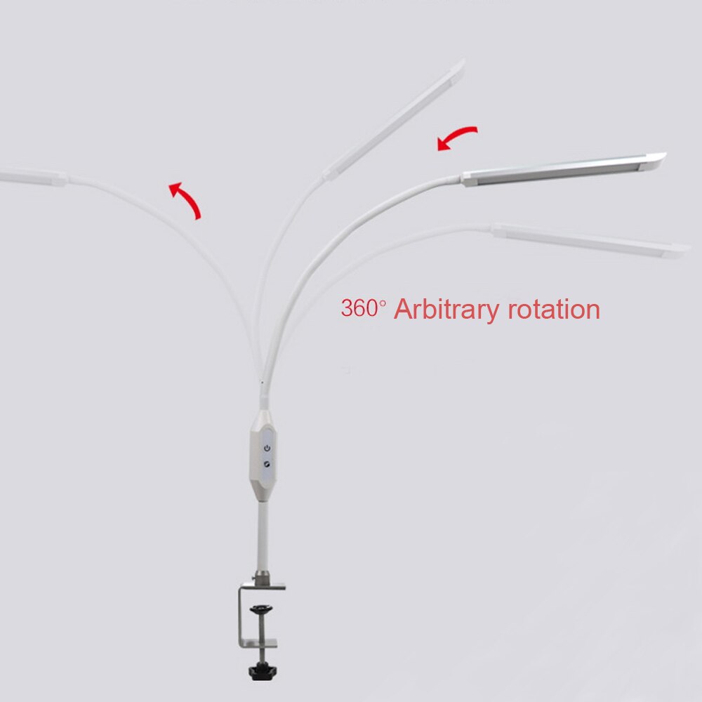 Led Desk Lamp Eye-protected Lamp Extra Long Arm Table Lamp Clip OfficeRemote Control For Bedroom Led Light 5-Level Brightness