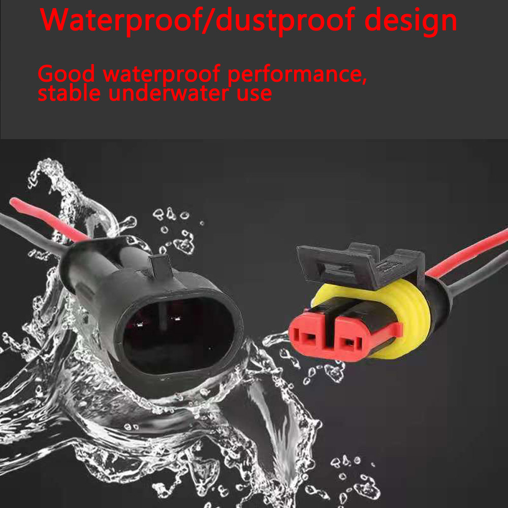 2set 2 Pin Way Sealed Waterproof Electrical Wire Male female Connector Plug Set auto connectors with cable