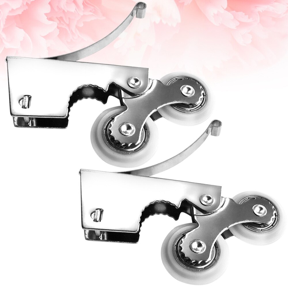2PCS Double Wheel Door Runners Rollers Replacement Window Door Wheels Sliding Enclosure Wheels Pulleys for Home Wardrobe