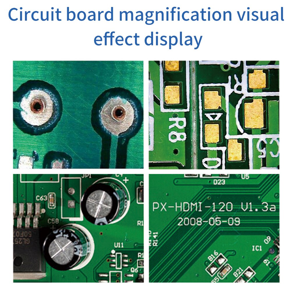 LUXIANZI – Microscope numérique réglable pour le soudage, loupe à Zoom à 8 LED, Endoscope USB, Microscope électronique caméra 1000X