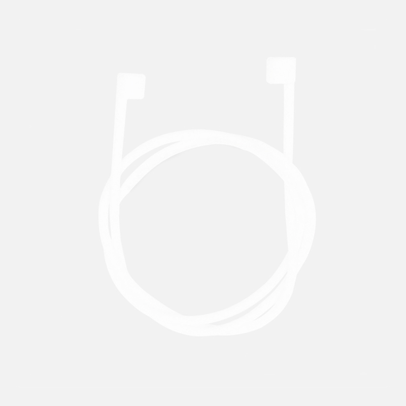 Correa de auriculares para Airpods, correa antipérdida, cuerda para auriculares Bluetooth, Cable de silicona: Marfil
