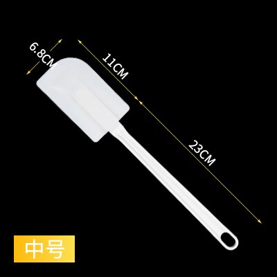 240mm White Small Butter Mixer Spatula Scraper Cutting Edge With TPR Material,PP Handle Baking Decorating Tools: middle