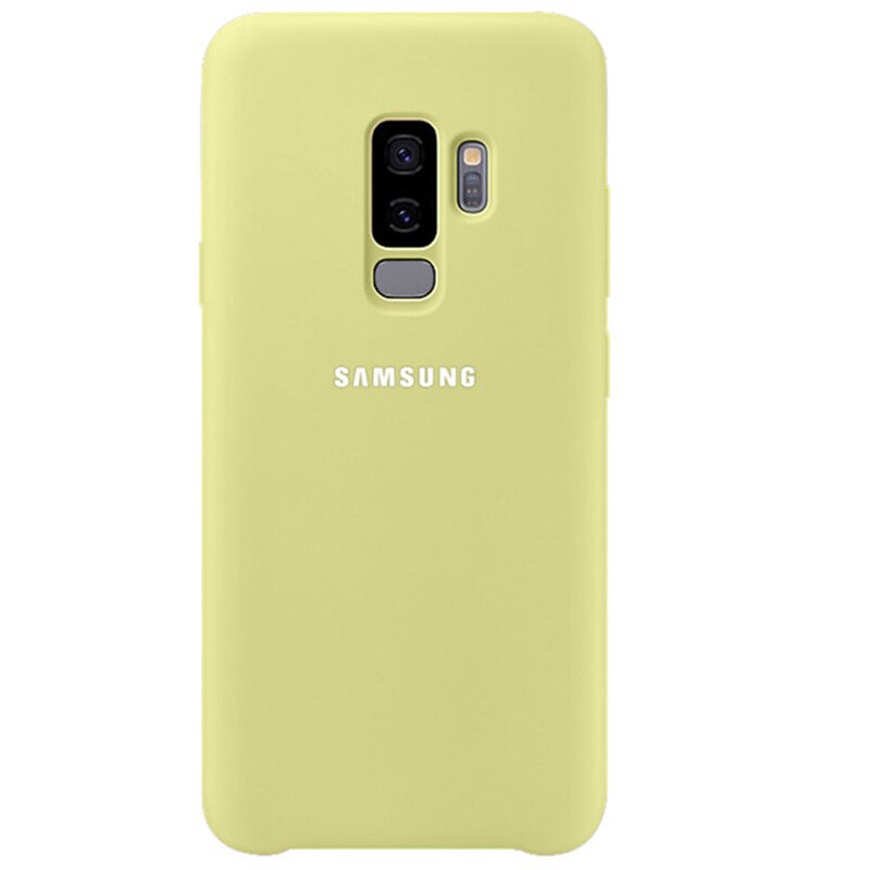 Samsung S9 più la Cassa Del Silicone Della Copertura Posteriore Originale di 100% g9650 9500 Del Silicone Protegge La Fotocamera Morbido Anti-usura di Usura di Protezione caso: For Galaxy S9 Plus / Green