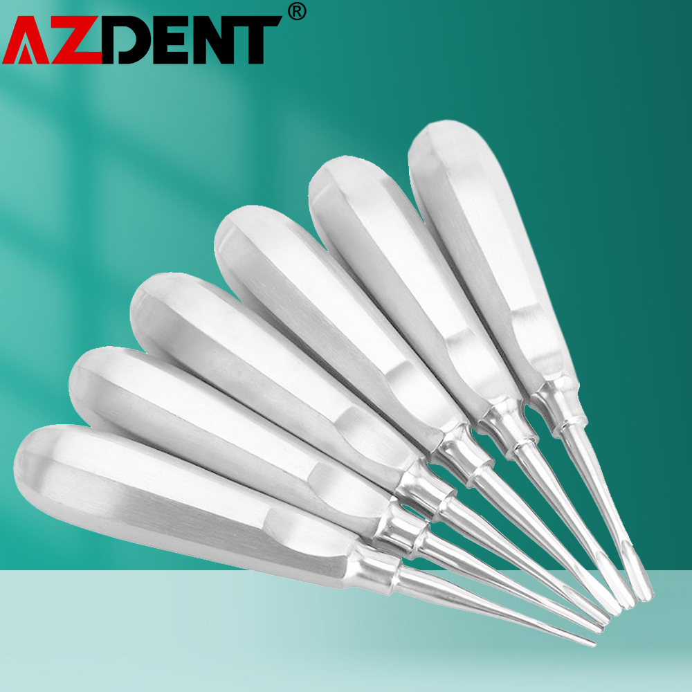 Elevador Dental de acero inoxidable, herramientas minimalistas invasivas, extracción de raíz de aflojamiento, mango hueco, 12 unids/lote por paquete