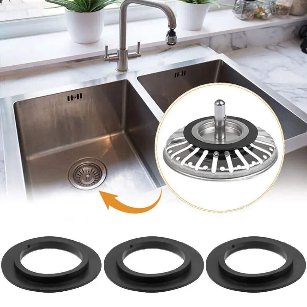 Joint d'étanchéité en caoutchouc pour évier de cuisine, bouchon de crépine de panier de bassin, joint de vidange, 78mm, 79mm, 80mm, 82mm, 83mm, 5 pièces