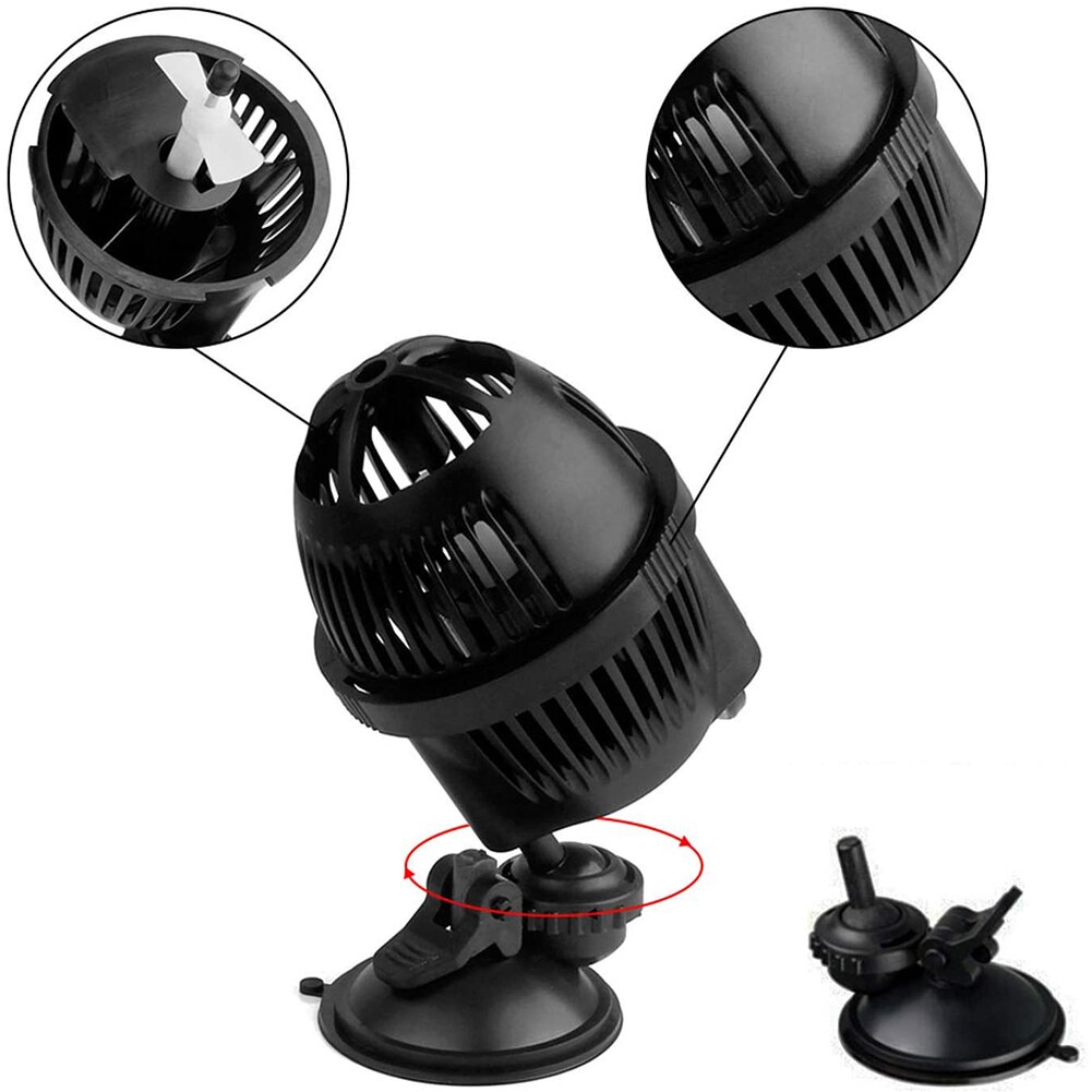 Wavemaker Water Pump Suction Cup Wave Maker Suction Surf Flow Pump 2.5W Submersible Power for Fish Tank