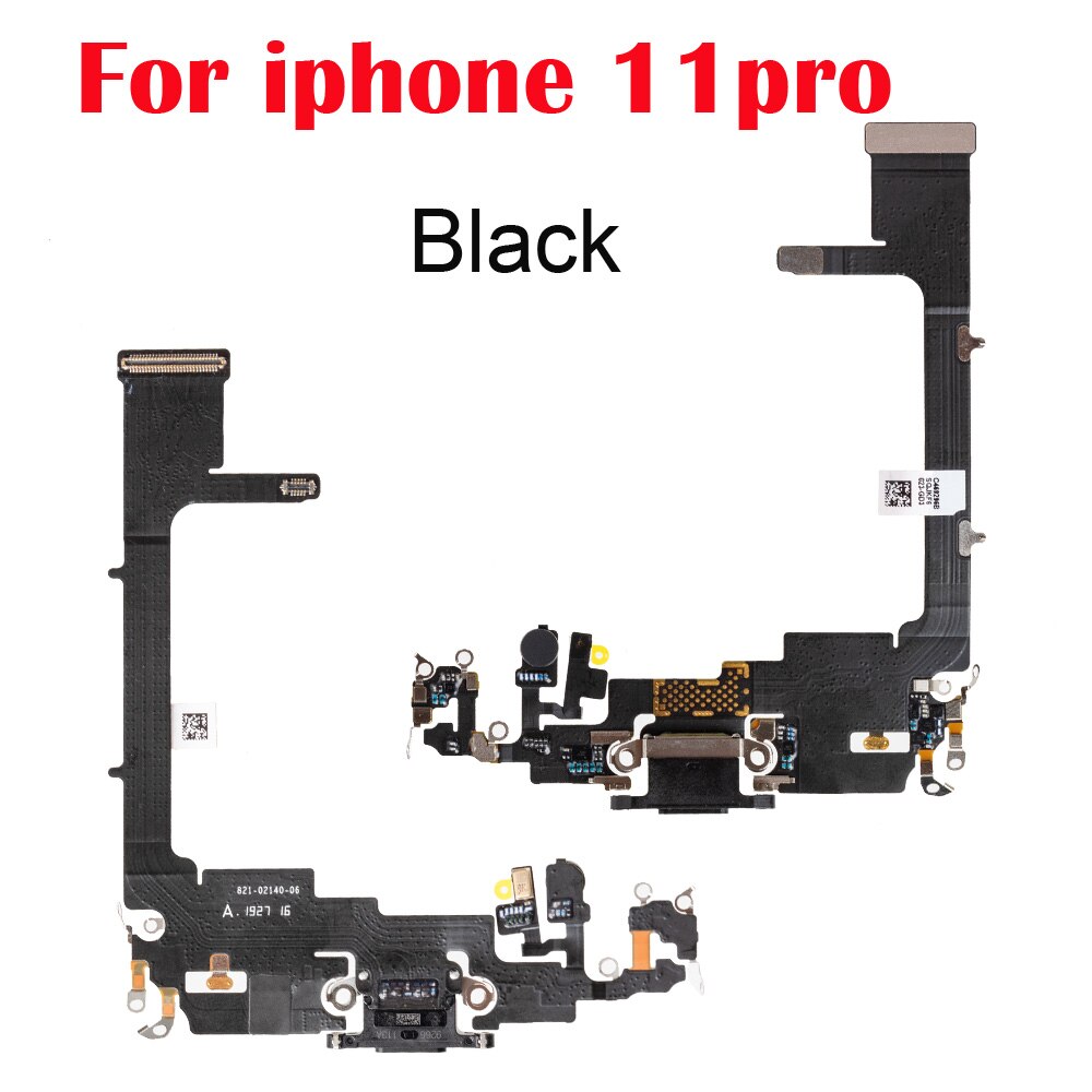 1pcs USB Charging Charger Port Flex Cable For iPhone 11 12 pro Max mini Dock Charger Connector With Microphone Flex Replacement