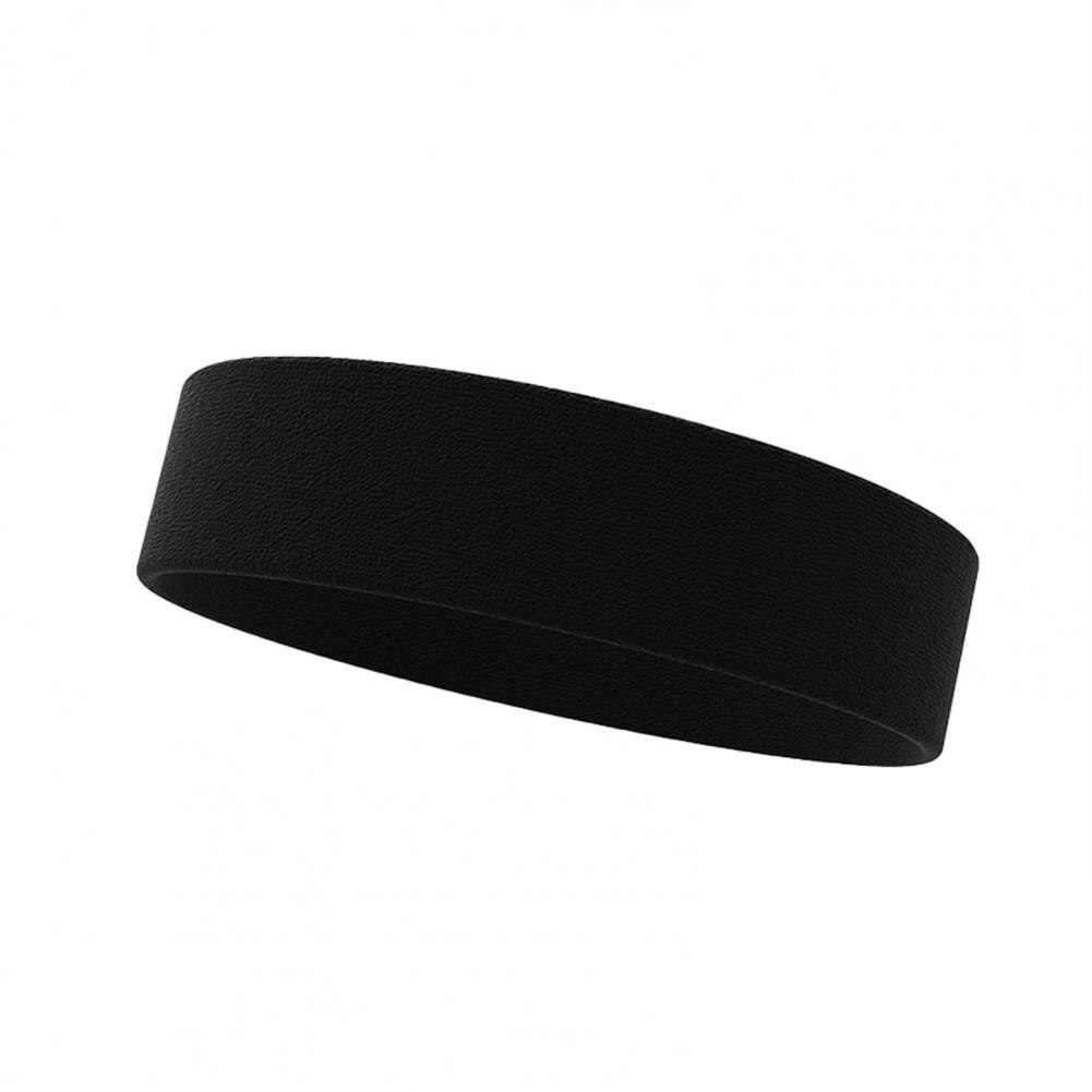 1 pc stirnbänder aus elastischem, saugfähigem baumwoll-sport-stirnband für sportliche betätigung: Schwarz