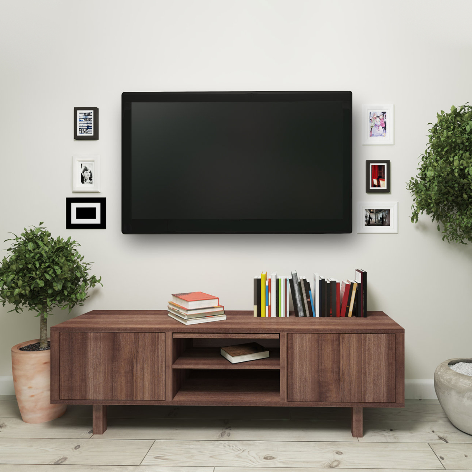 Tilted Monitor Bracket Monitor Storage Shelf 14-26 Inch Monitor Wall Mount