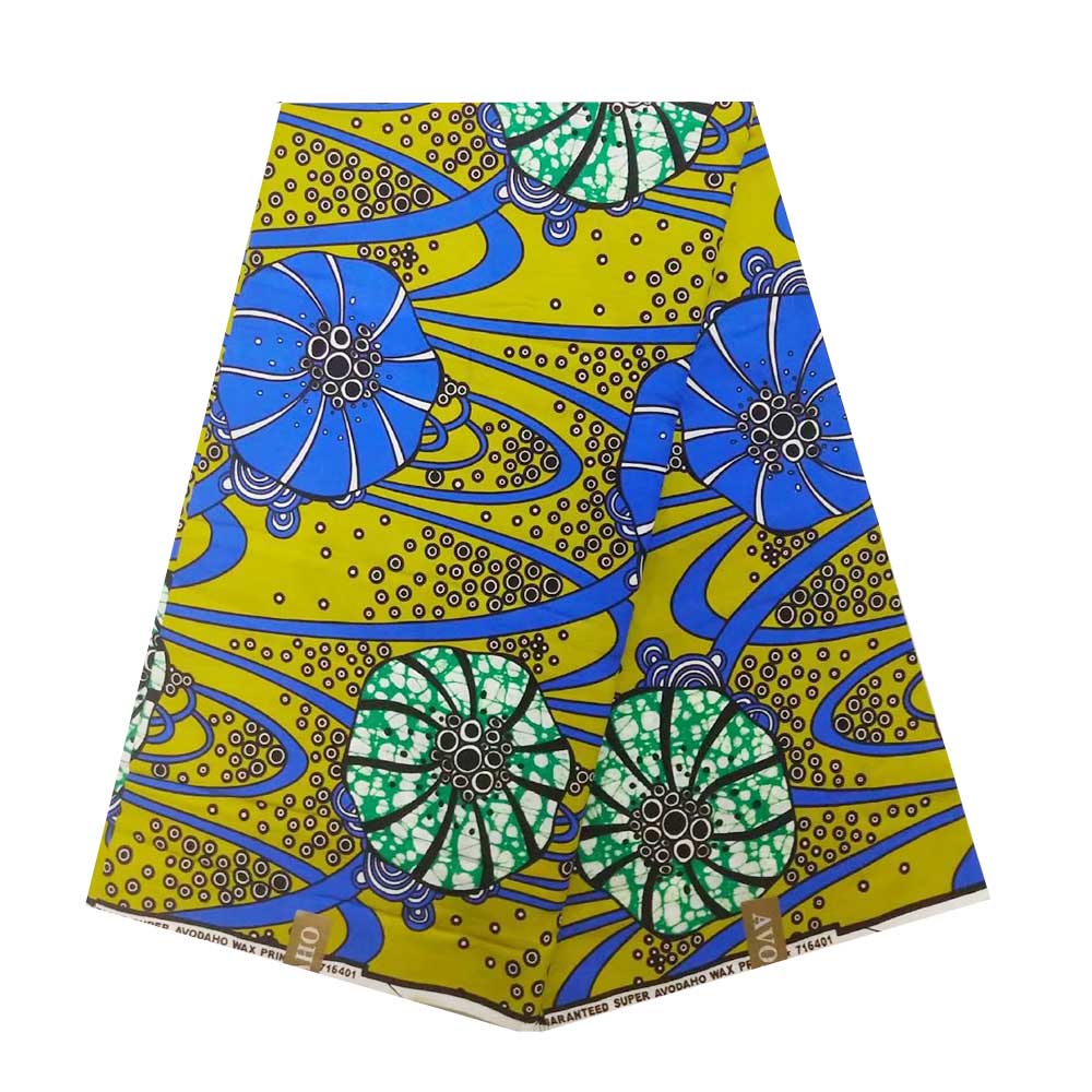 Afrikanische Wachs Stoff Wahre Echt Wachs 100% Baumwolle Block Drucken ankara Nigerian Wachs Stoffe für Kleid Pange 11,11 Preis: NNW-0007