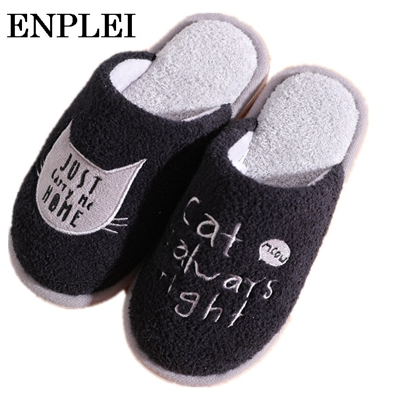 Enplei-zapatos planos con dibujos animados para hombre, chanclas Unisex a la de hogar, antideslizantes, con plataforma, talla 41-44