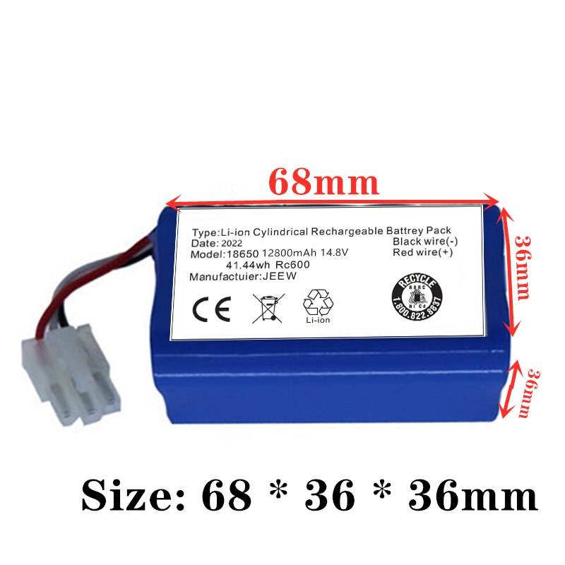 Battery for ICLEBO ARTE YCR-M05 POP YCR-M05-P Smart YCR-M04-1 Smart YCR-M05-10 YCR-M05-30 YCR-M05-50 Li-Ion 14.8V 12800mAh