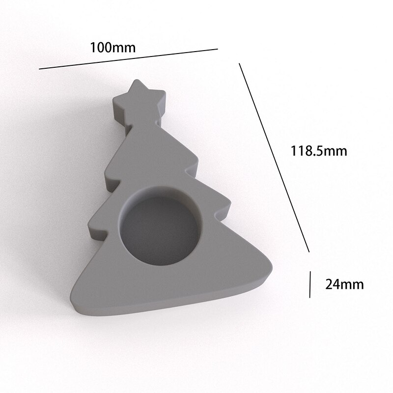 Silicone Mould Voor Kaars Houder Mooie Fawn Kerst Beton Kandelaar Siliconen Mallen: Light Grey