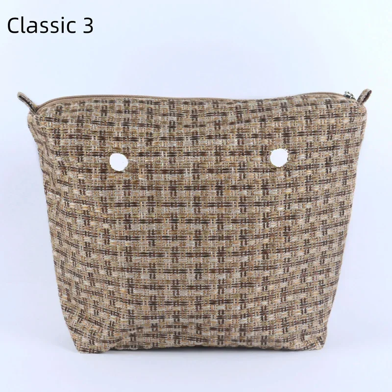 Tanqu Classic Mini Linnen Canvas Organizer Stof Binnenvoering Inzetstuk Voor Obag Mini O Tas Dames Handtas Accessoire: Zilver