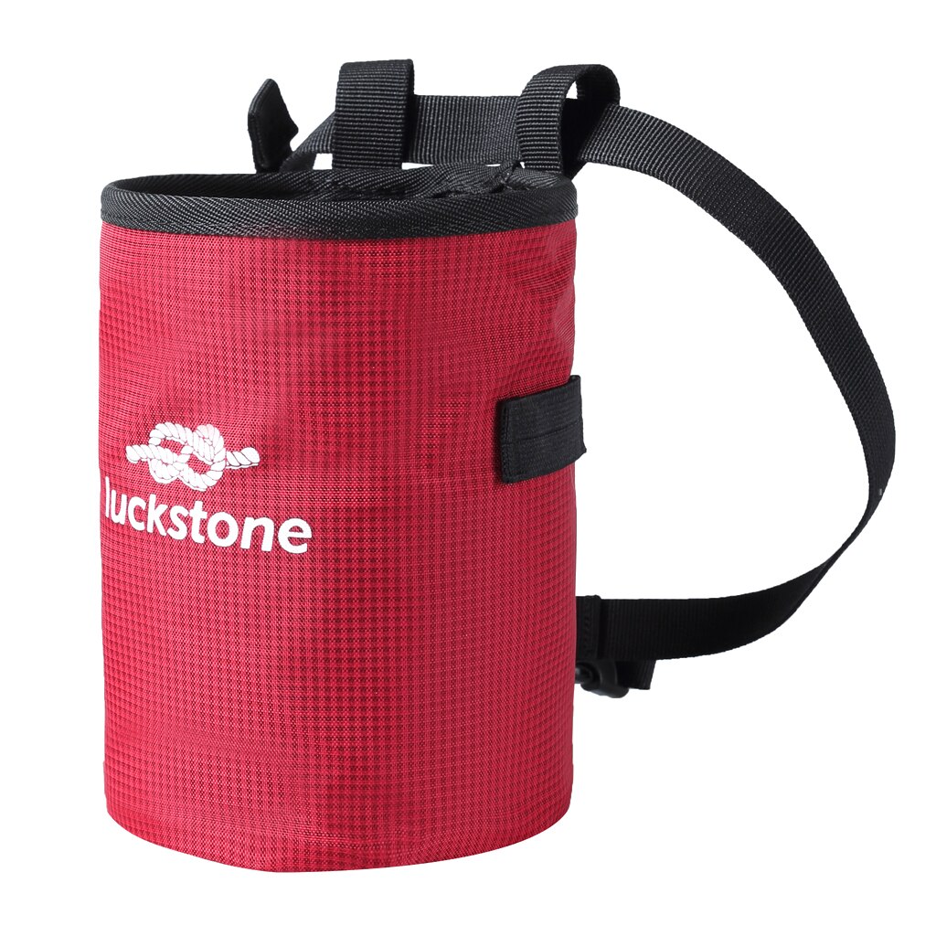 Krita väska med midjebälte & borstfack för gymklättring och tyngdlyftning: Röd