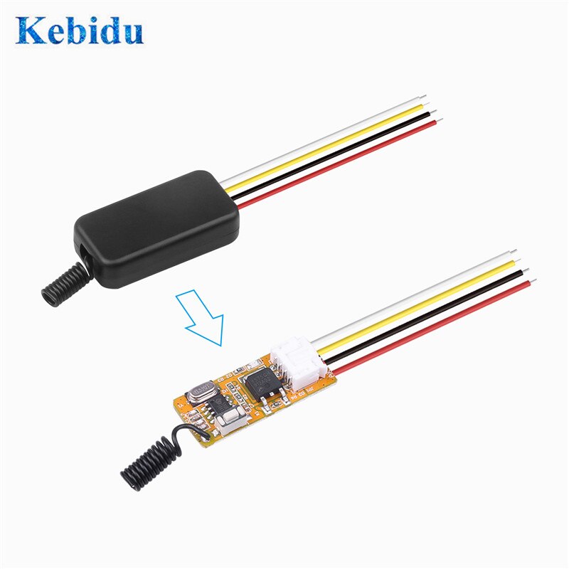 KEBIDU 433MHz RF Transmitter Receiver Relay Module Wireless Switch Remote Control 3.6V 12V 24V and 433 MHz Controller For Light