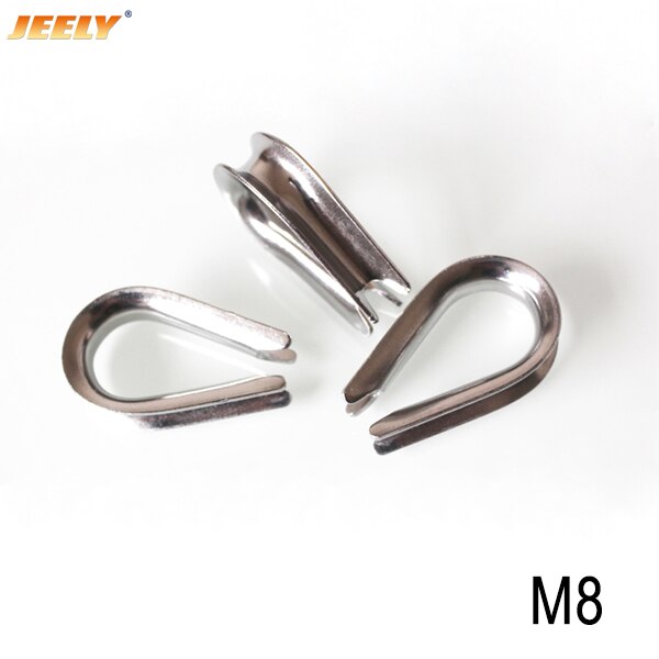 Jeely 10 stuks 2/3/4/5/6/8/10/12/14/16/18/20/22mm lierkabelkous voor maritieme/bootbeslag: M8